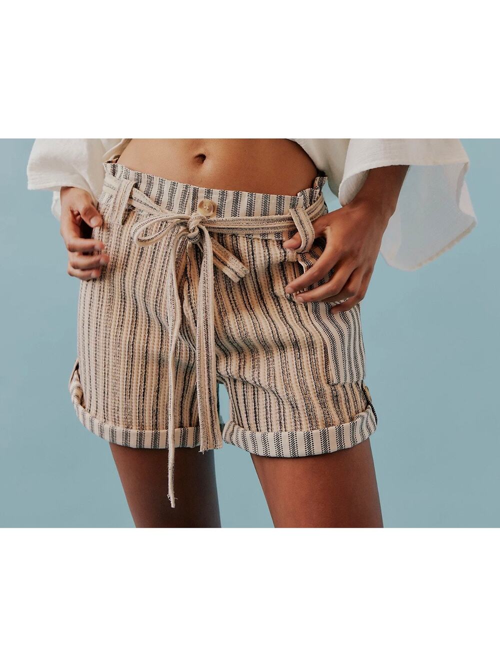 Free People One Harriet 
Striped Shorts